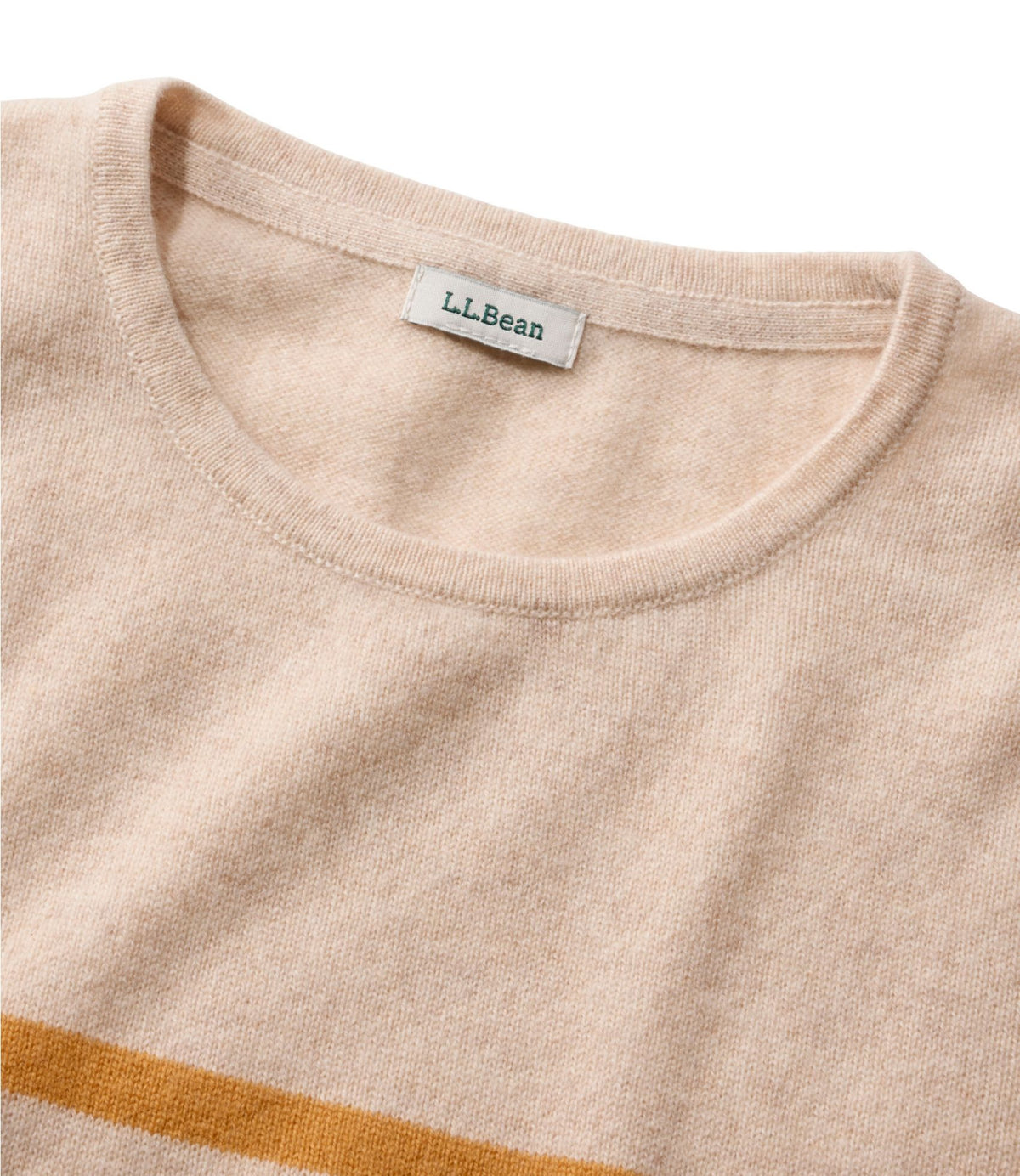 L.L.Bean Women's Classic Cashmere Sweater, Crewneck Stripe Deep Lake Multi Stripe