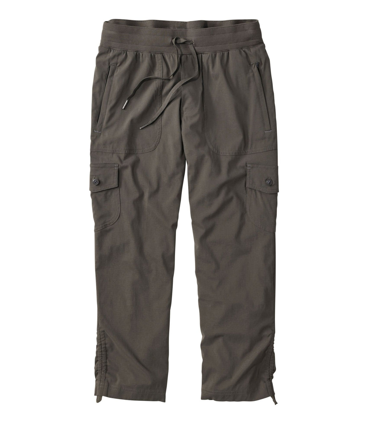 L.L.Bean Women's Vista Camp Pants, Crop Dark Taupe