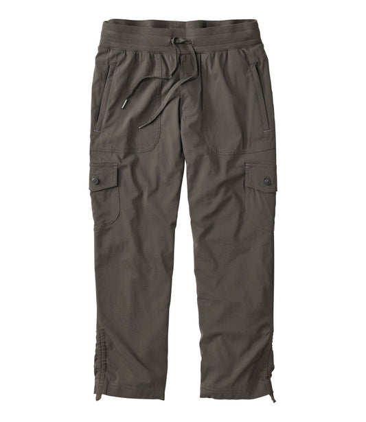 L.L.Bean Women's Vista Camp Pants, Crop Dark Taupe