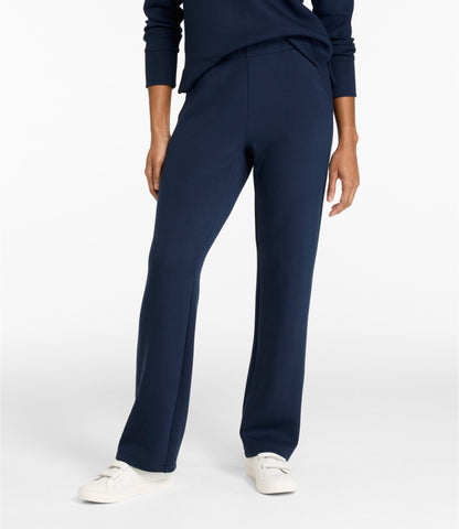 L.L.Bean Women's L.L.Bean CloudSoft Pants, Mid-Rise Straight-Leg Classic Navy