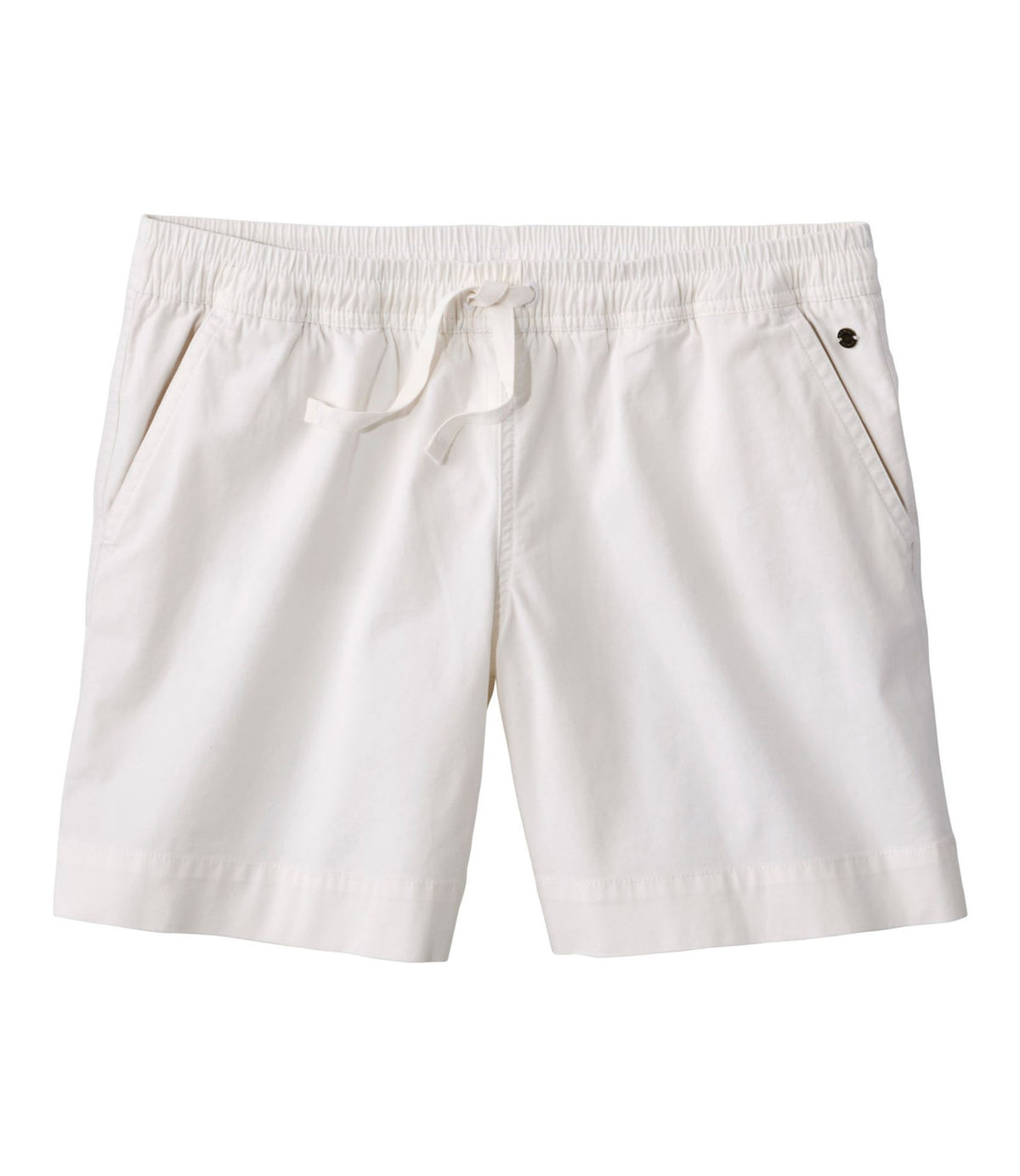 L.L.Bean Women's Lakewashed Dock Shorts, Mid-Rise Sea Salt
