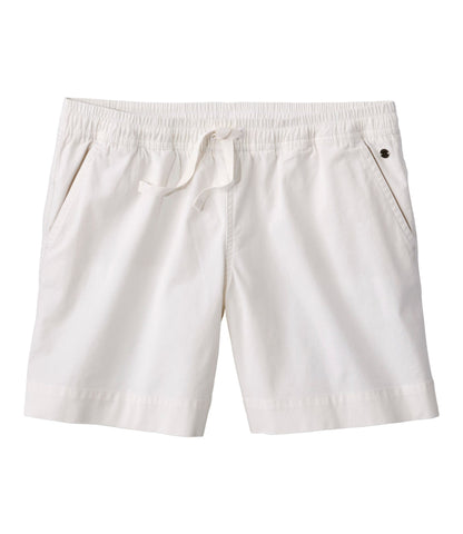 L.L.Bean Women's Lakewashed Dock Shorts, Mid-Rise Sea Salt