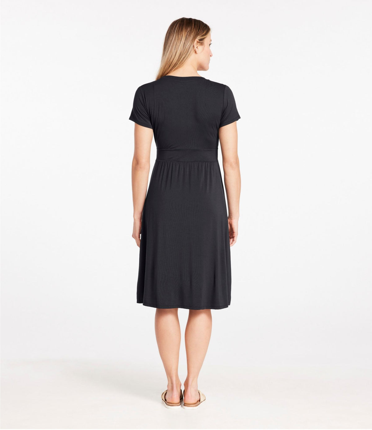 L.L.Bean Women's Summer Knit Dress Deep Blue