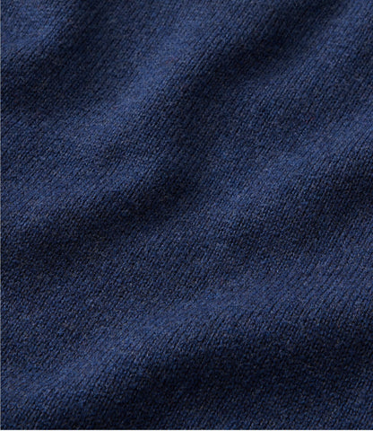 L.L.Bean Men's Wicked Soft Cotton/Cashmere Sweater, Crewneck Classic Navy