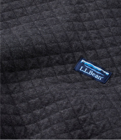 L.L.Bean Men's Quilted Sweatshirt, Crewneck Indigo Heather