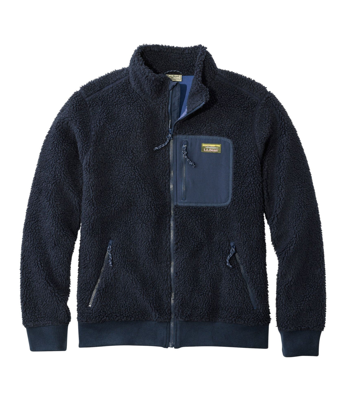 L.L.Bean Men's Bean's Sherpa Fleece Jacket Classic Navy