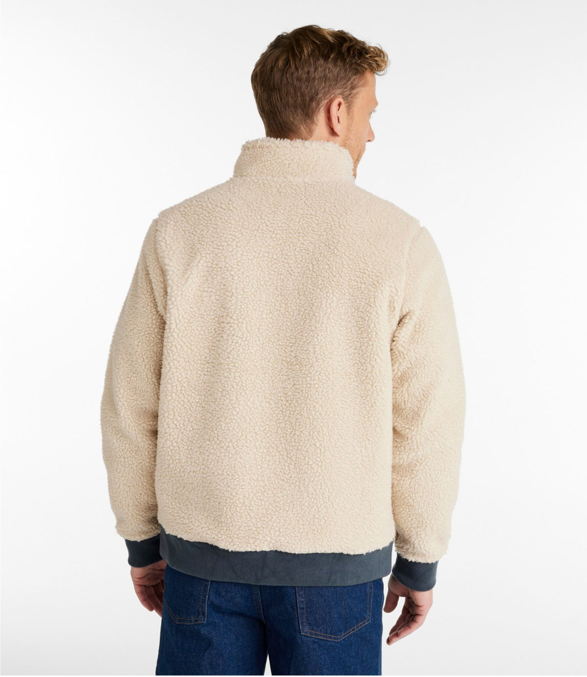 L.L.Bean Men's Bean's Sherpa Fleece Jacket Classic Navy