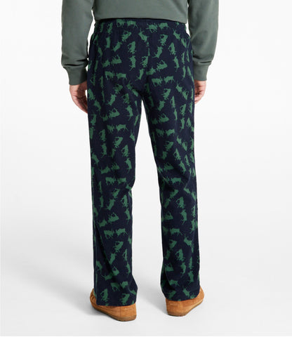 L.L.Bean Men's Wicked Cozy Flannel Sleep Pant Bone Holiday Heritage