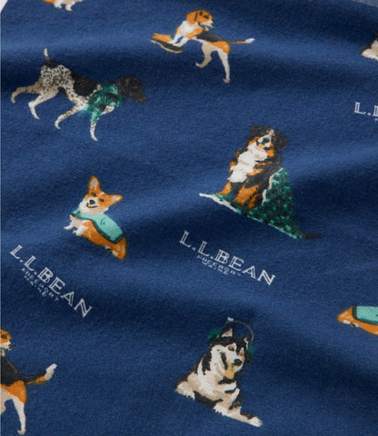 L.L.Bean Men's Wicked Cozy Flannel Sleep Pant Bone Holiday Heritage