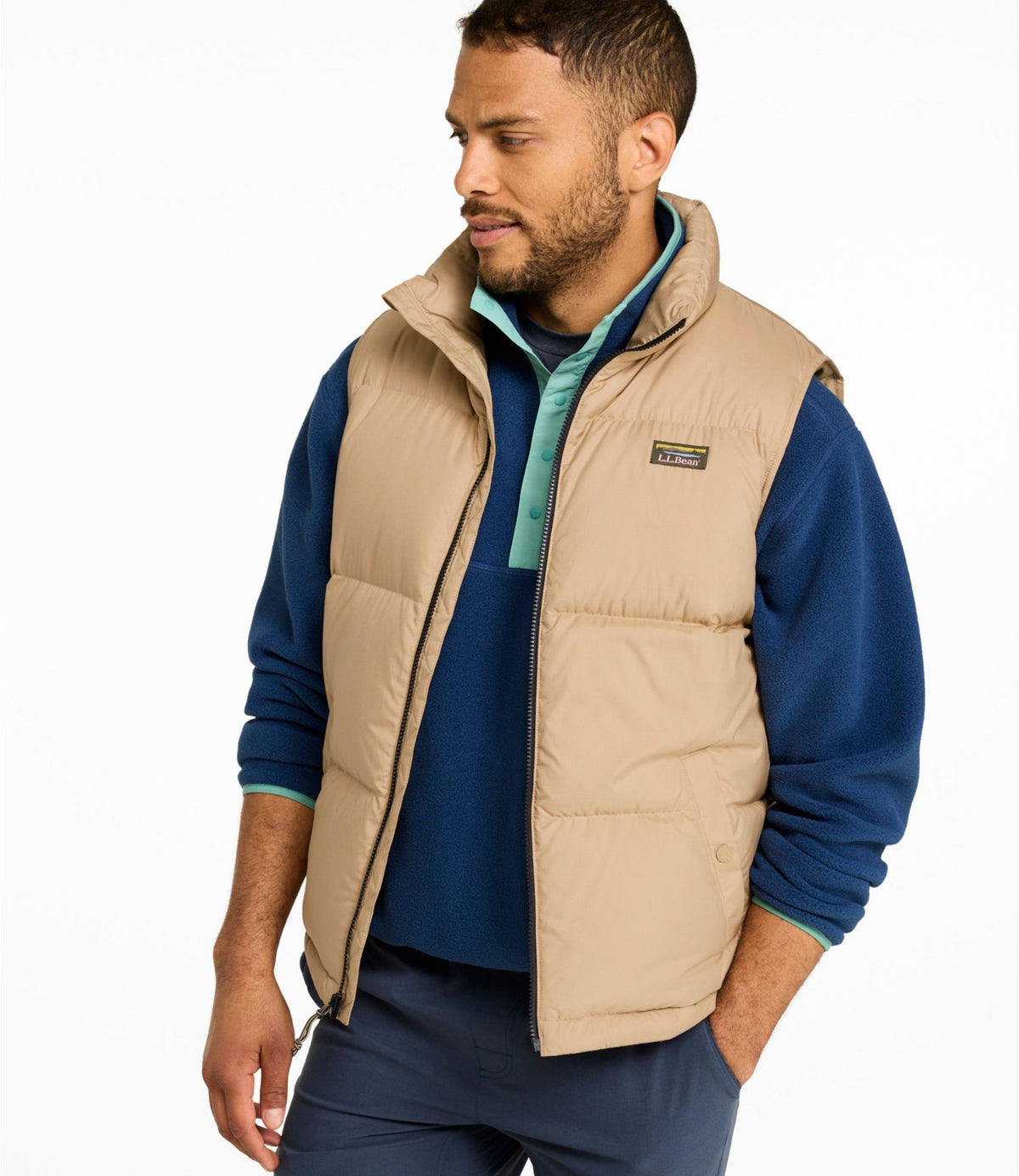 L.L.Bean Men's Mountain Classic Down Vest Khaki