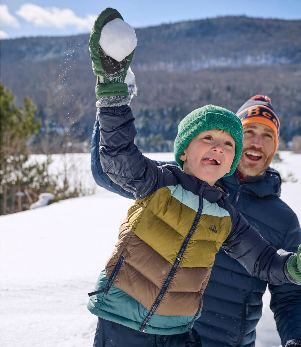 L.L.Bean Kids' Ultralight 650 Down Jacket, Colorblock Carbon Navy Colorblock