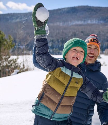 L.L.Bean Kids' Ultralight 650 Down Jacket, Colorblock Carbon Navy Colorblock
