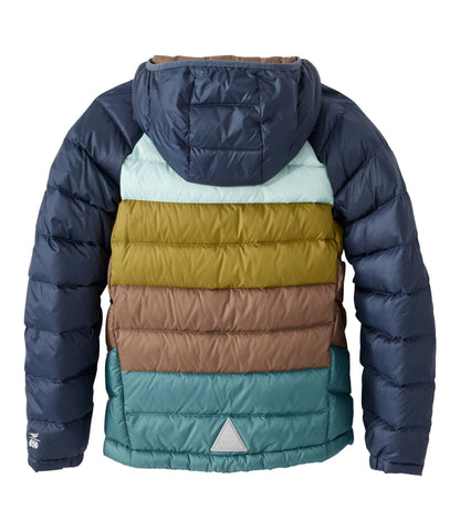 L.L.Bean Kids' Ultralight 650 Down Jacket, Colorblock Carbon Navy Colorblock