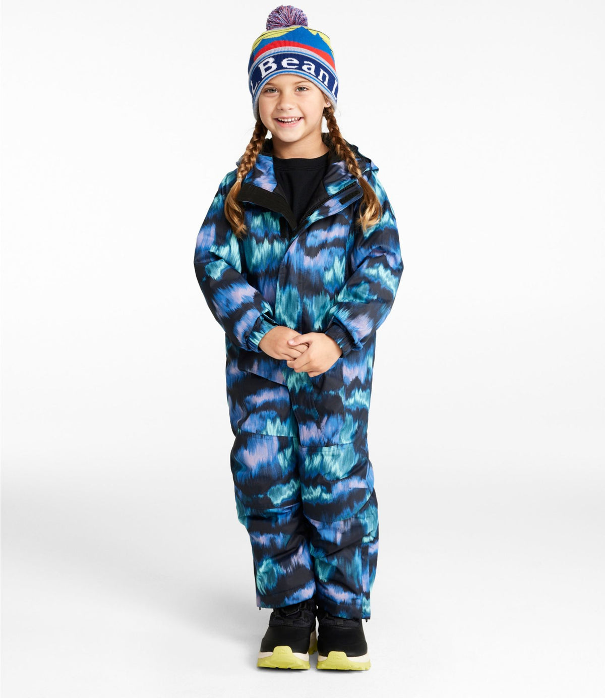 L.L.Bean Kids' Cold Buster Snowsuit, Print Aurora Print