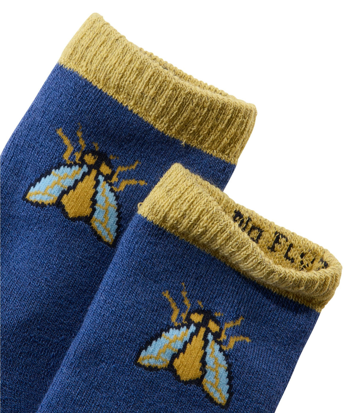 L.L.Bean Kids' L.L.Bean No Fly Zone Hiking Socks, Crew Deep Blue Fly